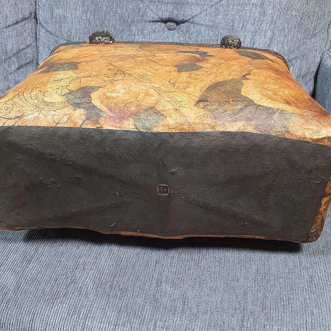 一閑張り 作家物 弘美 楽譜 薔薇 英字 大容量 バッグ