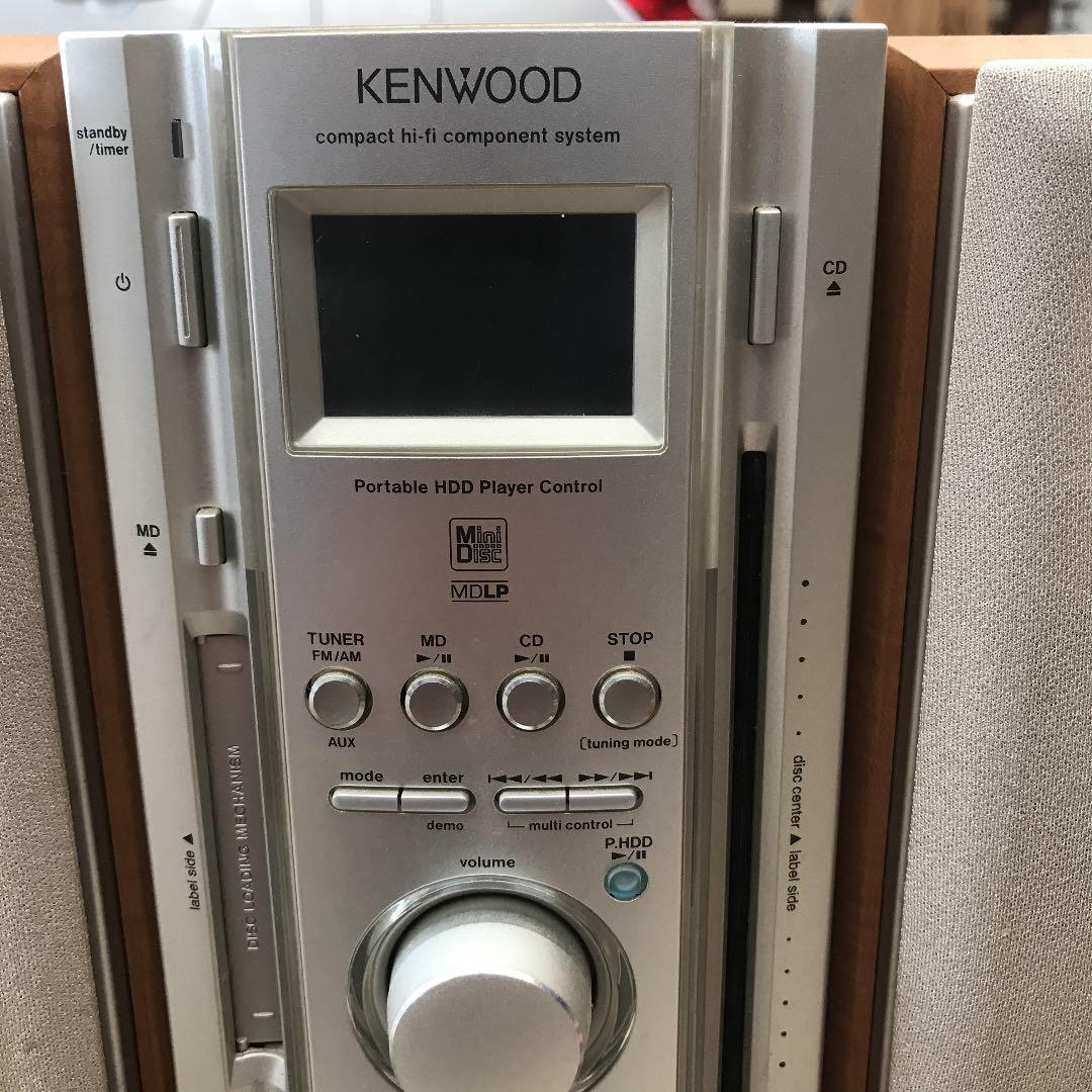 KENWOOD.CDMDコンポ。問題無く作動します。