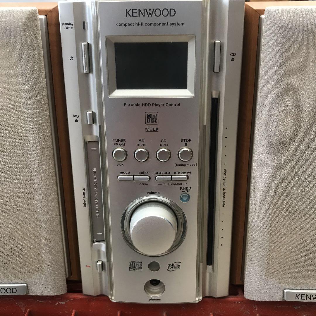 KENWOOD.CDMDコンポ。問題無く作動します。