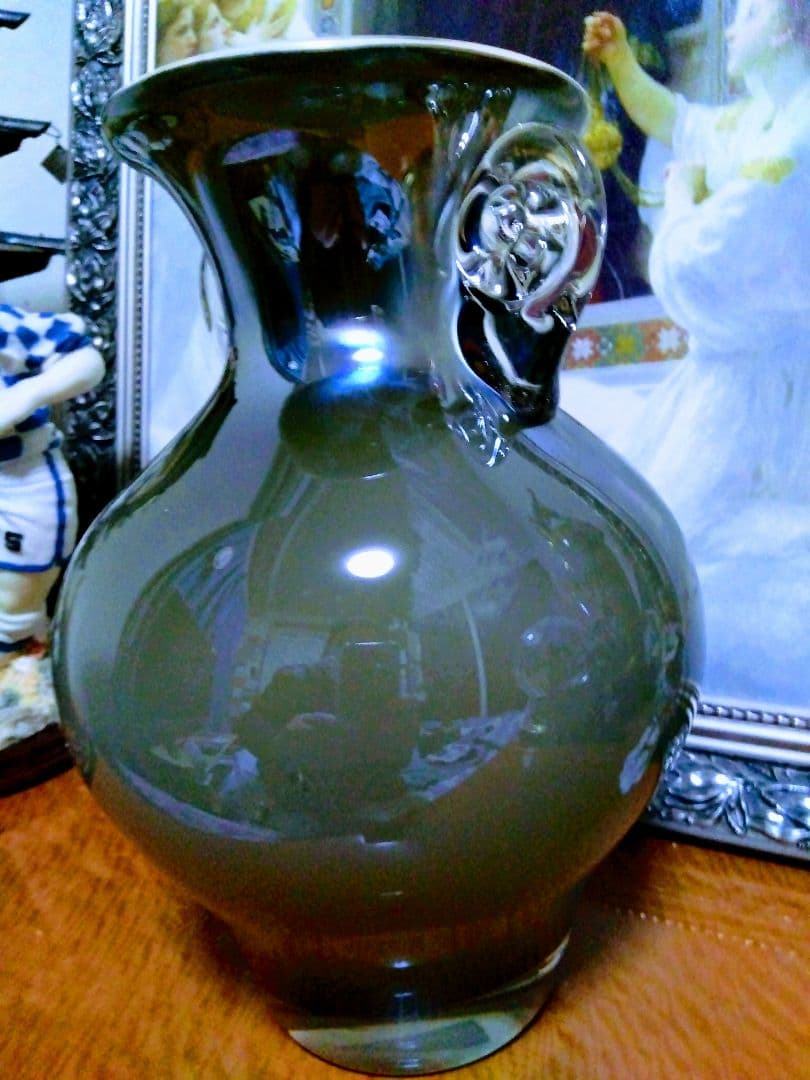 多色ガラス花瓶 中型