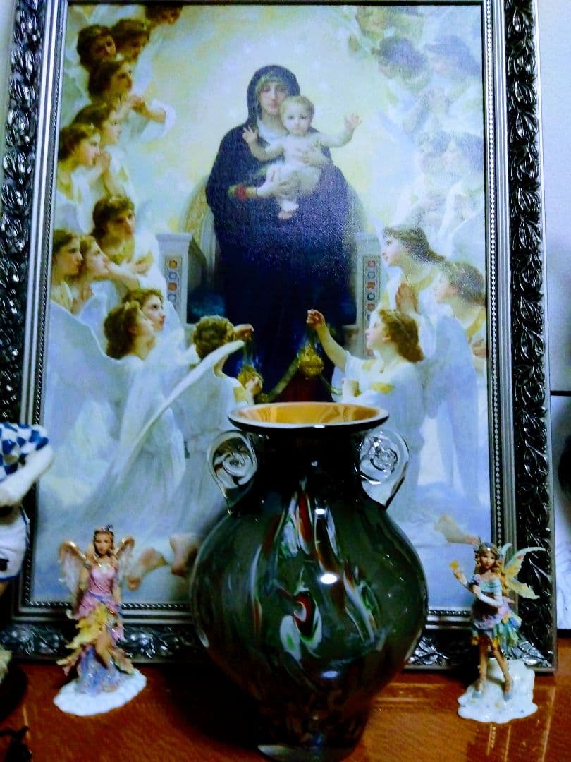 多色ガラス花瓶 中型