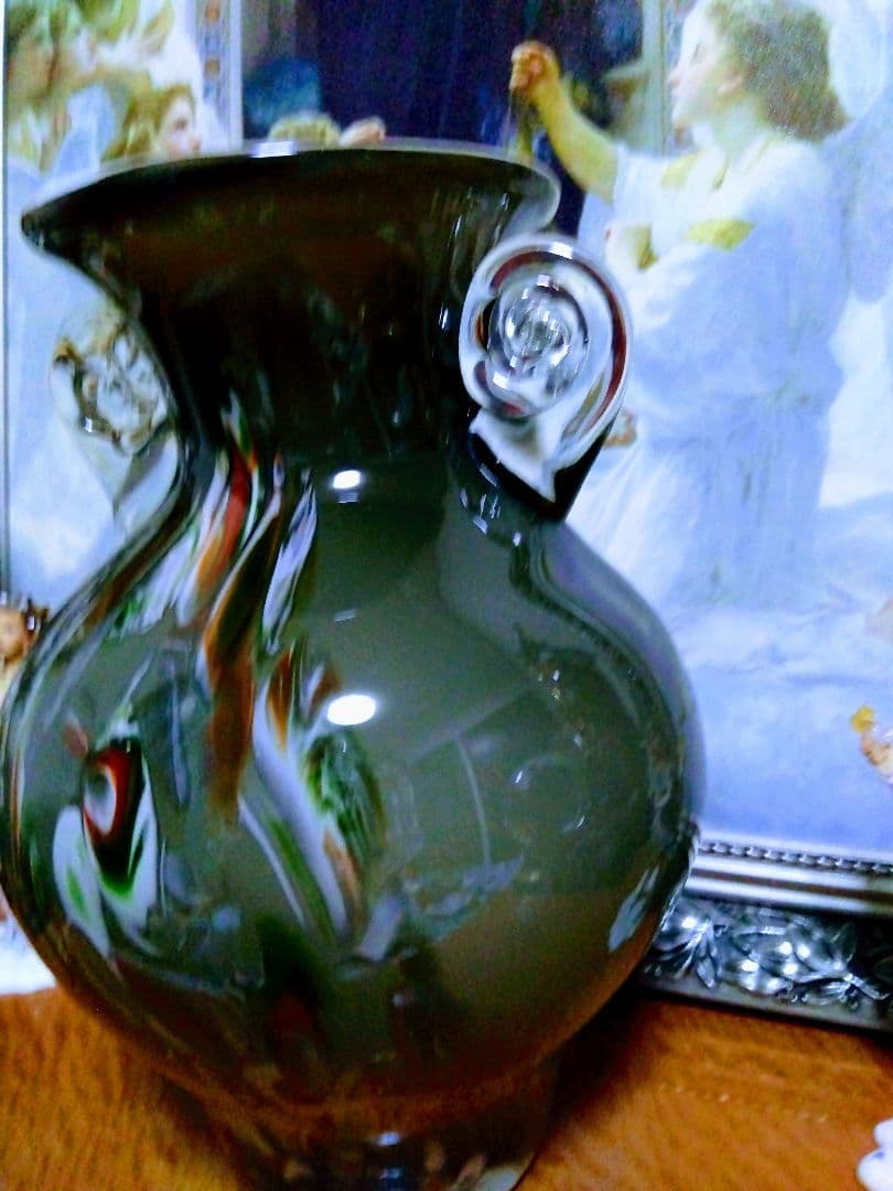 多色ガラス花瓶 中型