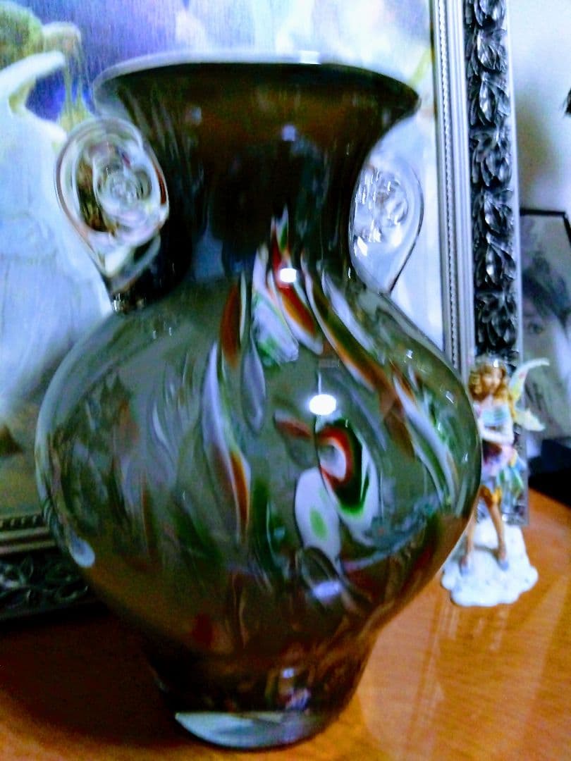 多色ガラス花瓶 中型