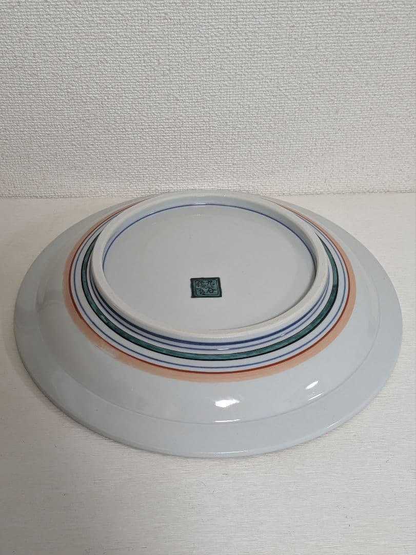 九谷焼　高田伝一郎作品　富貴飾皿　牡丹図柄　大皿　共箱入り　栞付き　未使用美品