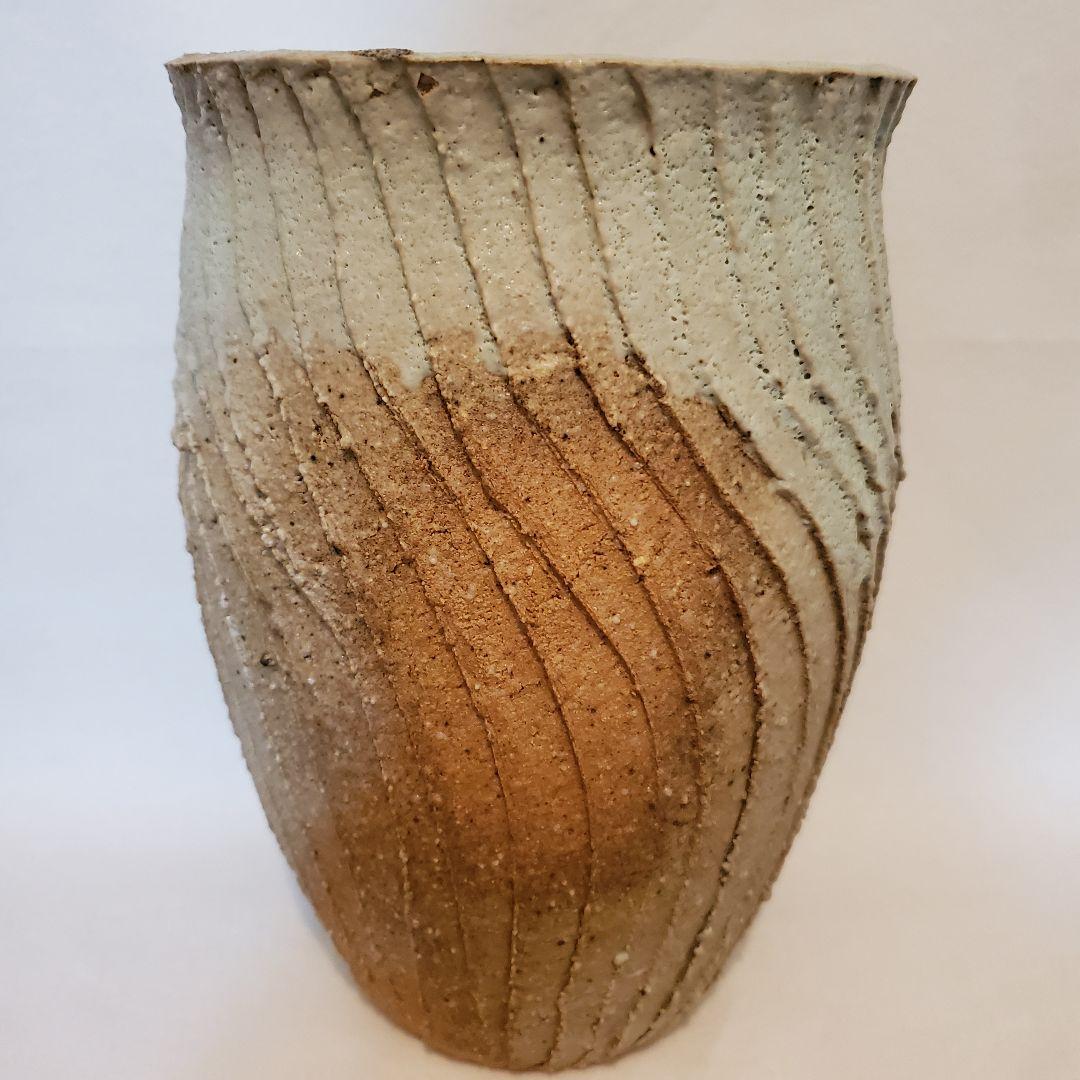訳あり 花瓶 益子 焼き物 作家 さんの花瓶