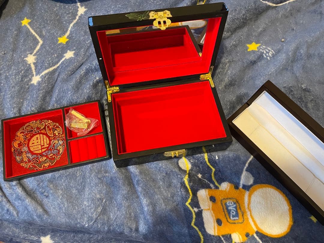 漆雕ジュエリー収納ケースとネクレス収納ケース