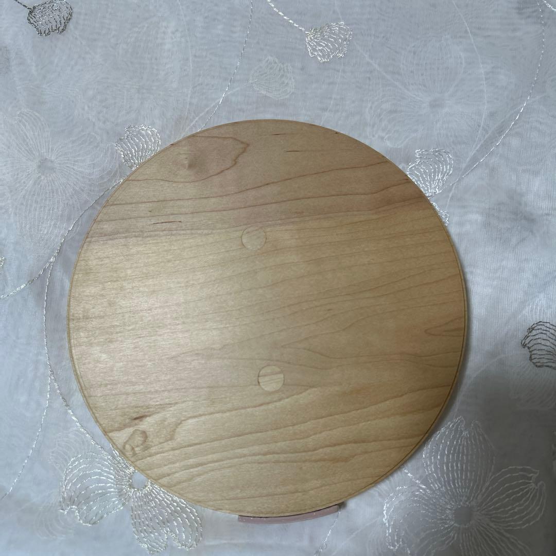 バーミキュラ　鍋敷き20cm用ホワイトハードメープル。ピンク　箸置き付