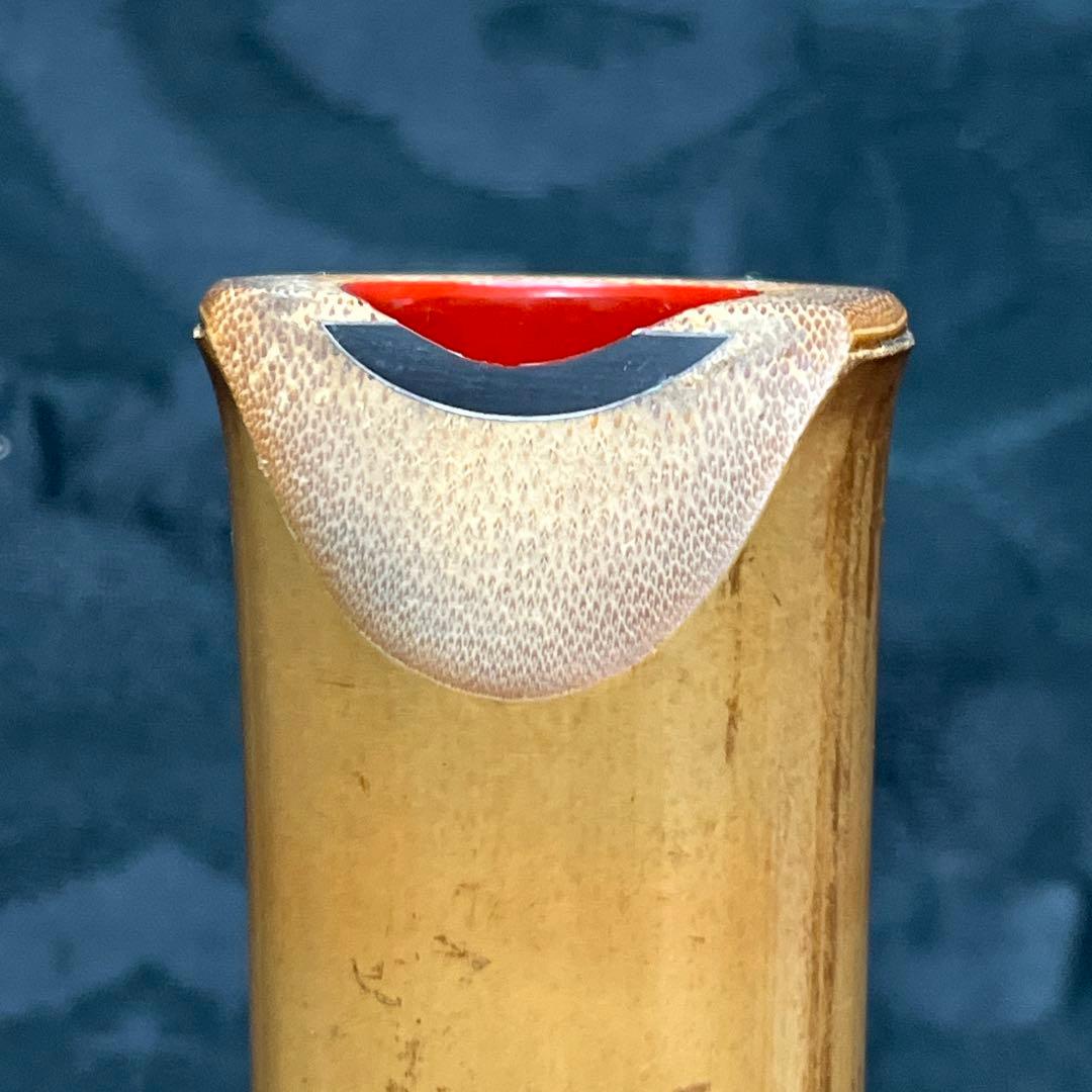 尺八 都山流 在銘 2印 短尺 中継ぎ緩み無し 籐巻き 銀一線【音出し確認済み】