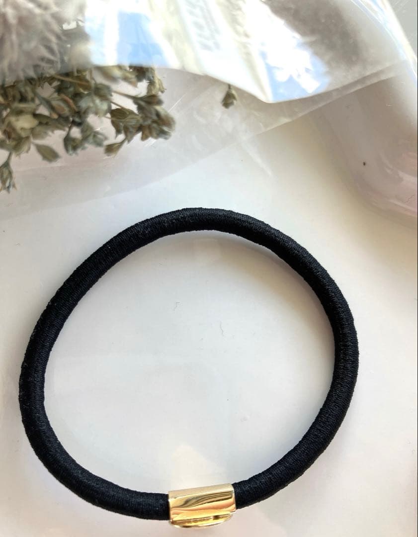 レジン　ヘアゴム　ブラウン◡̈♥︎ ドライフラワー　レース