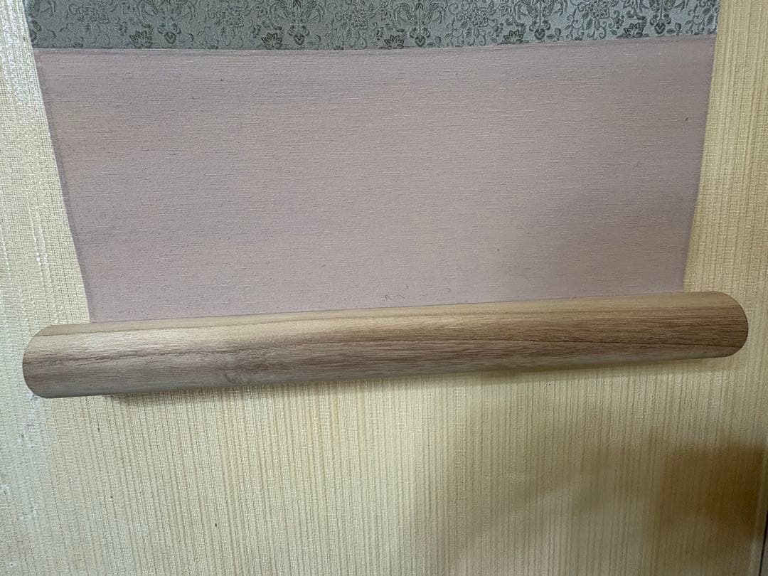 「朝顔」　富田保和　茶道具 掛け軸 掛軸　太巻き　二重箱　共箱あり