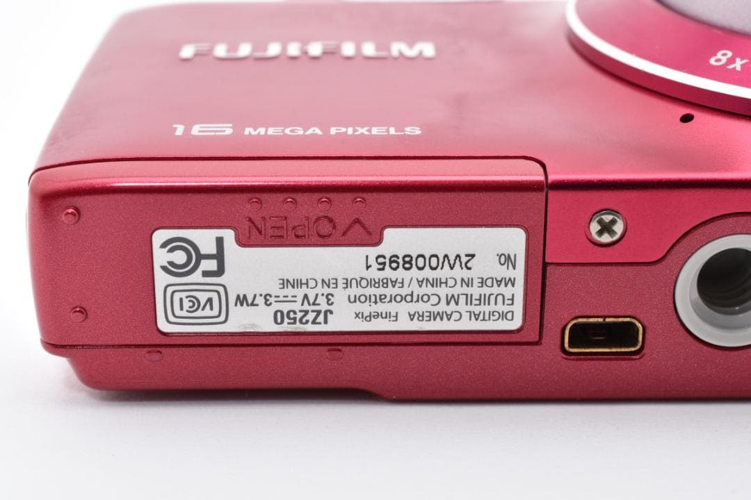 【美品】FUJIFILM FINEPIX JZ250 レッド　動作確認済