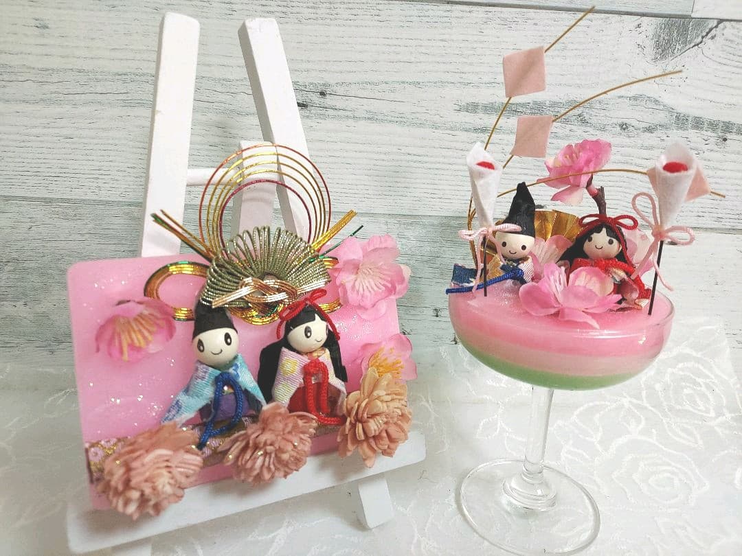 雛祭りセール‼️『匿名配送』雛飾り②ワックスグラス