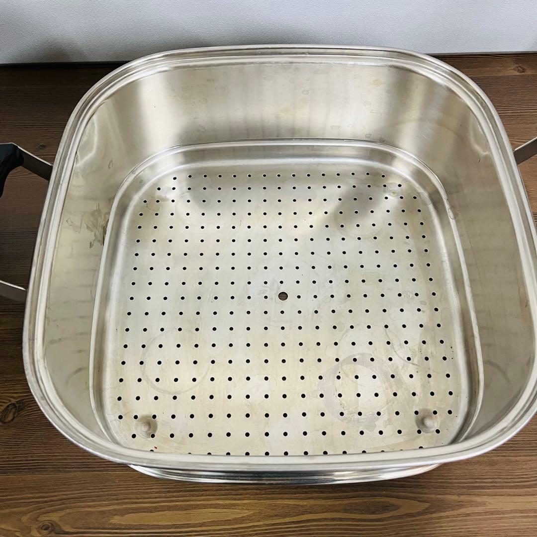 竹越工業 18-8角型蒸し器 29cm 3段　蒸し器 厨房 蒸し物　業務用