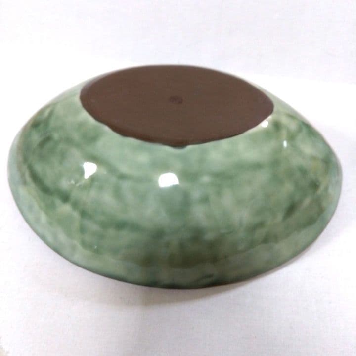 京焼陶庵花柄 陶器製 楕円形ボウル