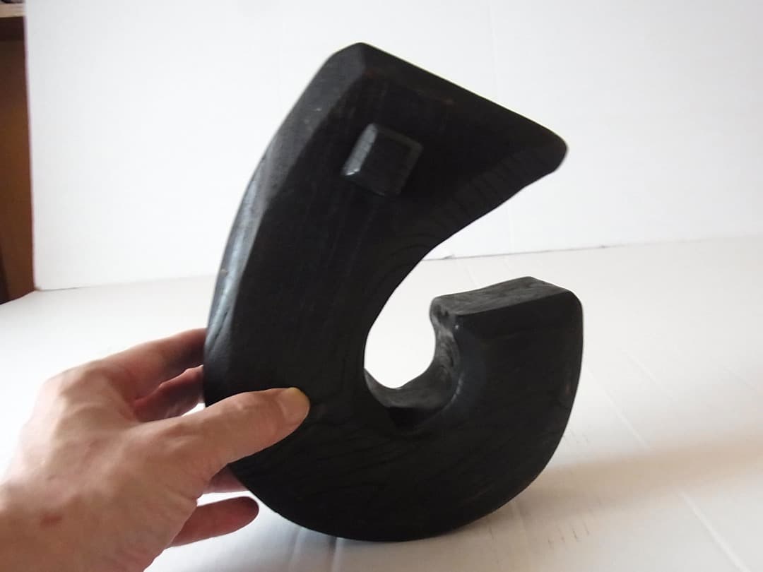 自在鉤 空鉤・欅製／初期伊万里 李朝 古民具 古道具 民藝 囲炉裏 炭道具