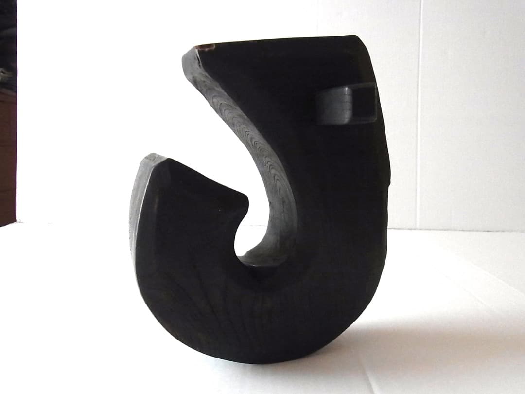 自在鉤 空鉤・欅製／初期伊万里 李朝 古民具 古道具 民藝 囲炉裏 炭道具