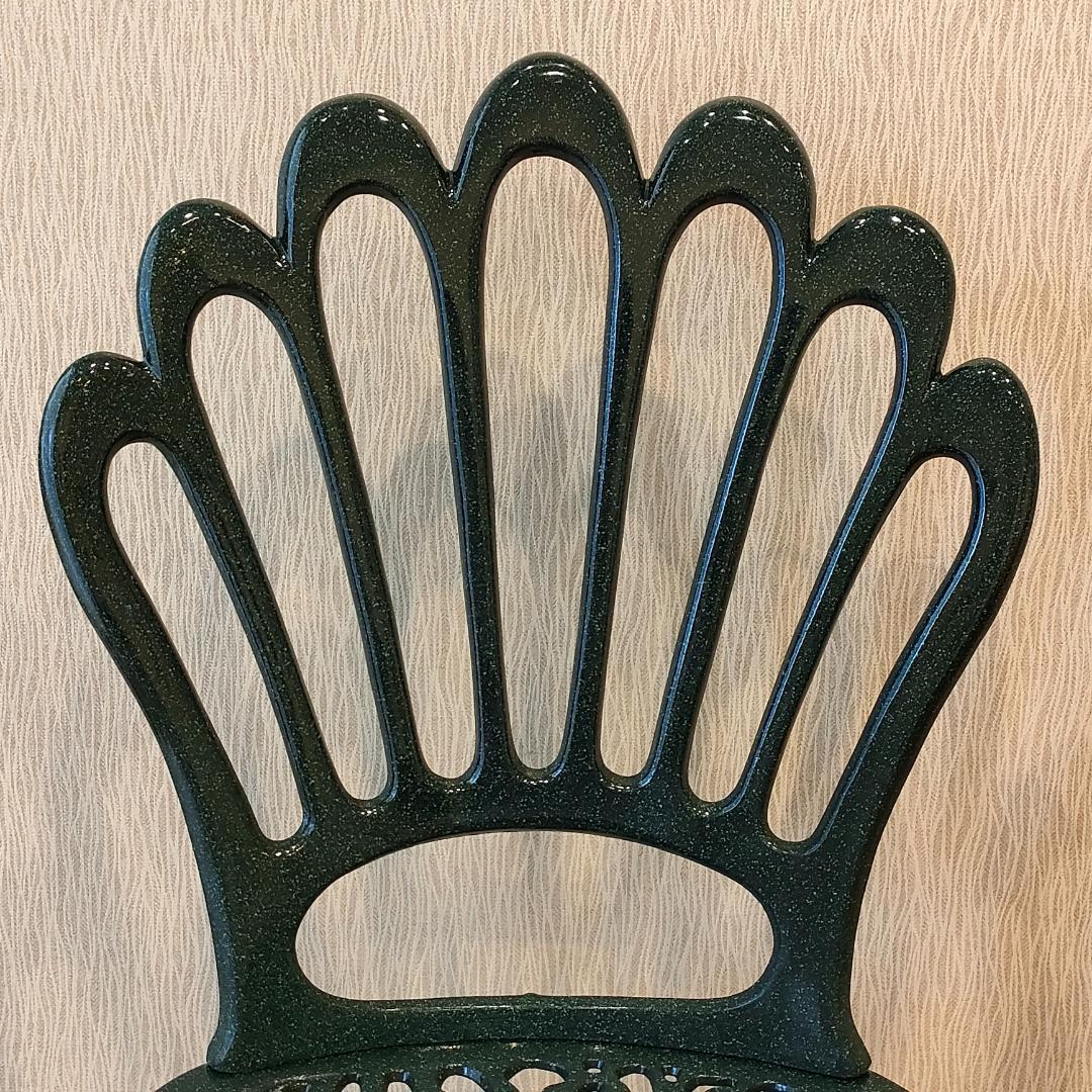 〈未使用〉ヒカリ　鋳物チェア　バレンシア　ガーデン　2脚セット