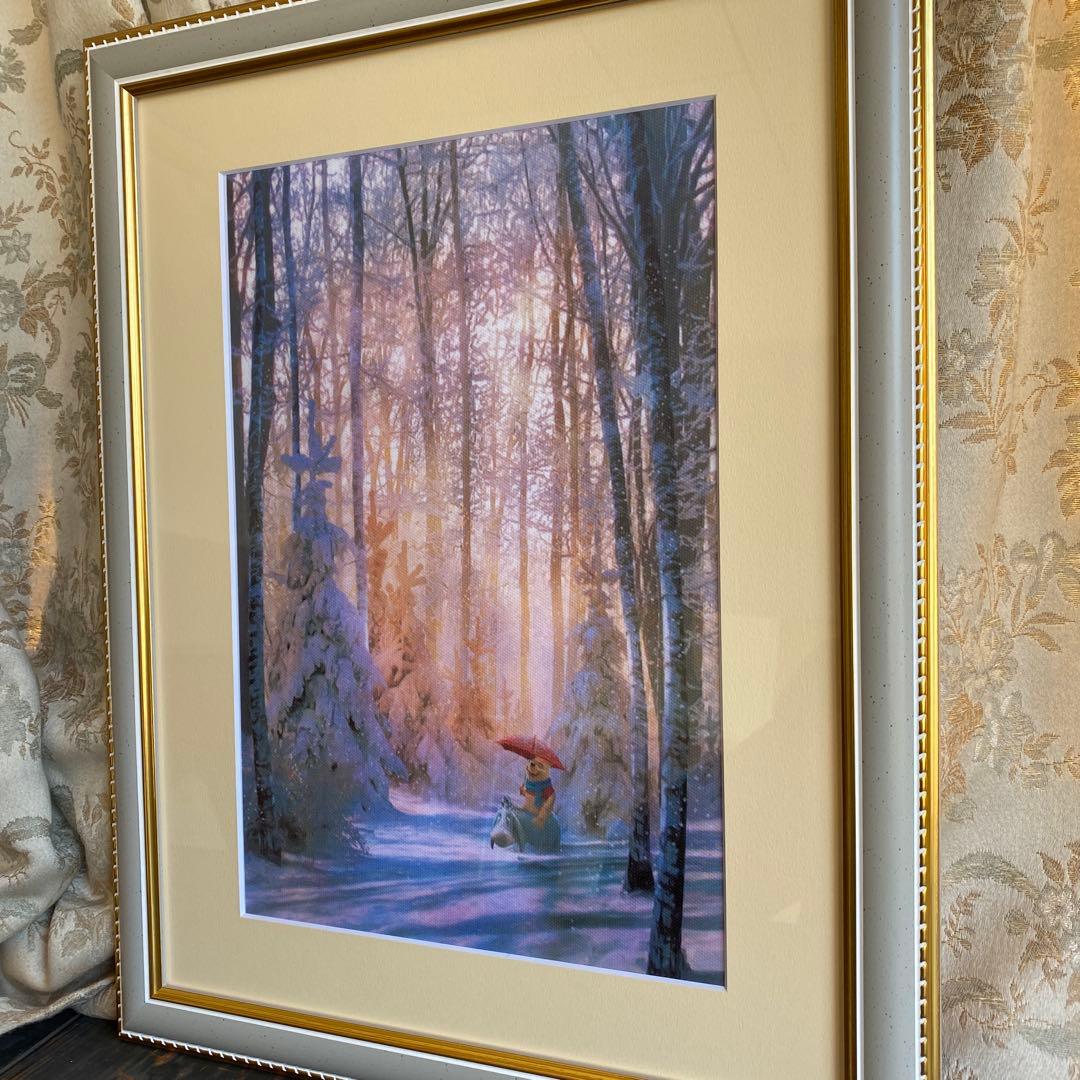 ステファン　マーチンエアー　くまのプーさん　雪　額装品