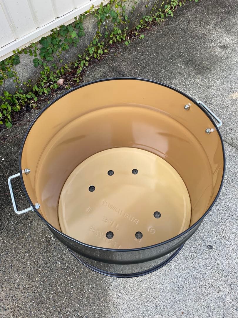 ドラム缶 プランター 半切り 持ち手付き