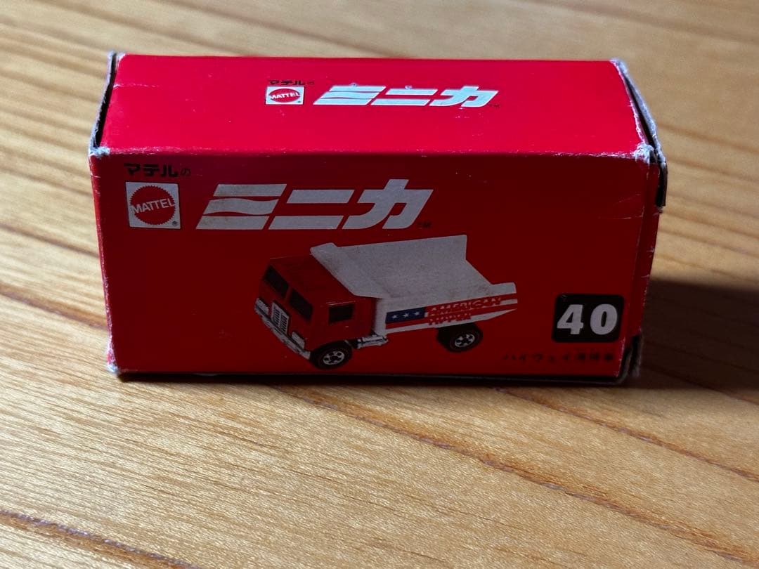 超美品 マテル ミニカ 型番40 青/白/赤　ハイウェイ清掃車
