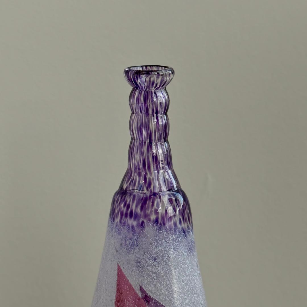天野澄子 ガラスボトル 徳利 一輪挿し フロストガラス 北海道ガラス工房