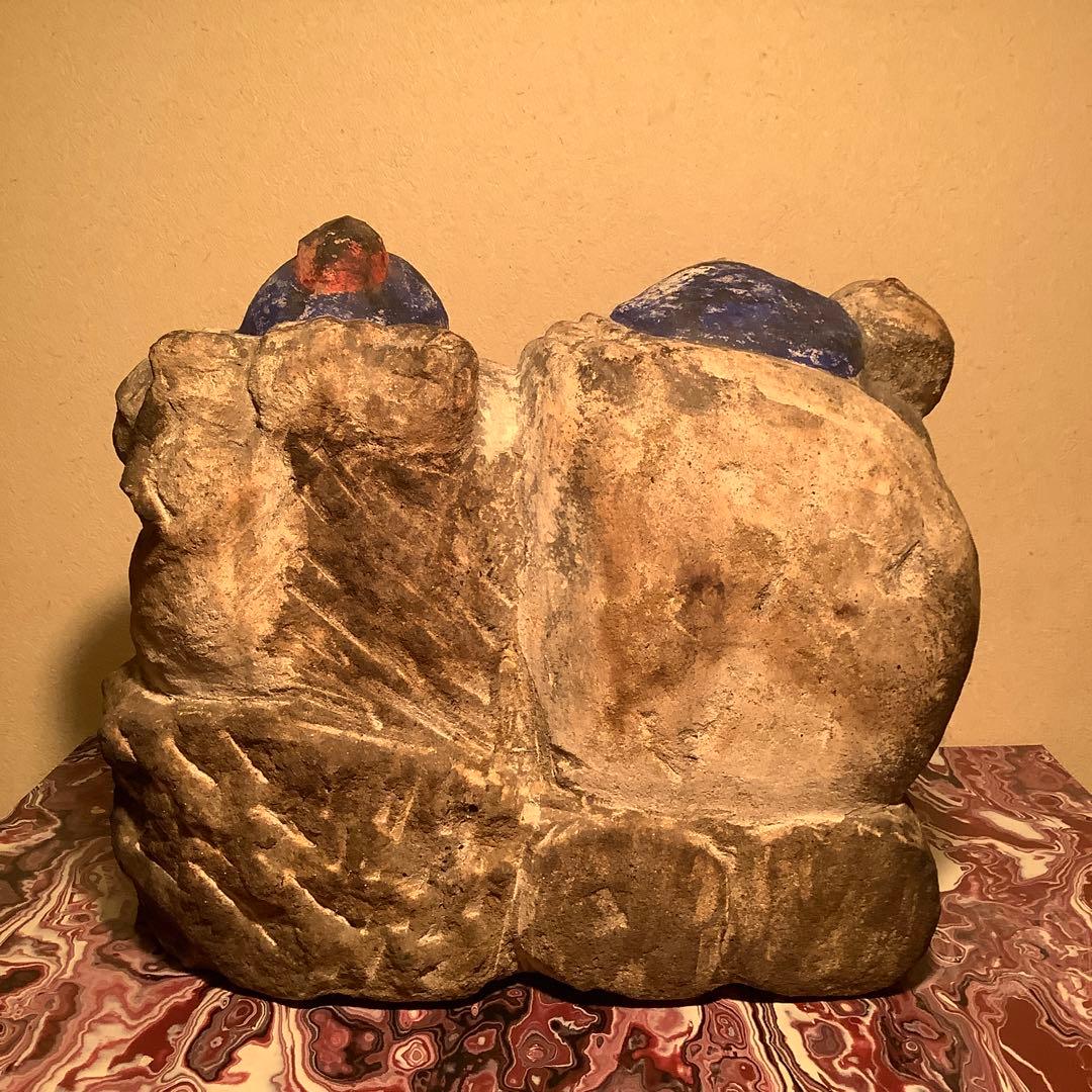 江戸期・祀り福神「恵比寿・大黒天」民衆信仰・七福神・財運福徳・邪気祓い・彩色石彫