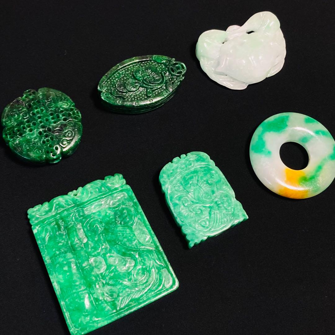 y92天然翡翠等6点 229.0g◾️硬玉ジェイダイト軟玉ネフライト◾️