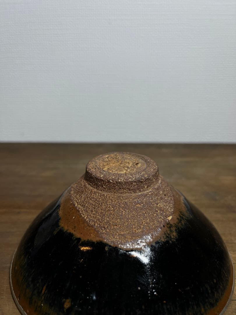 宋時代　建窯　覆輪天目茶碗　箱付　宋