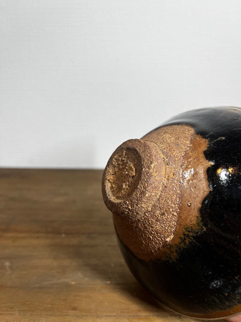 宋時代　建窯　覆輪天目茶碗　箱付　宋