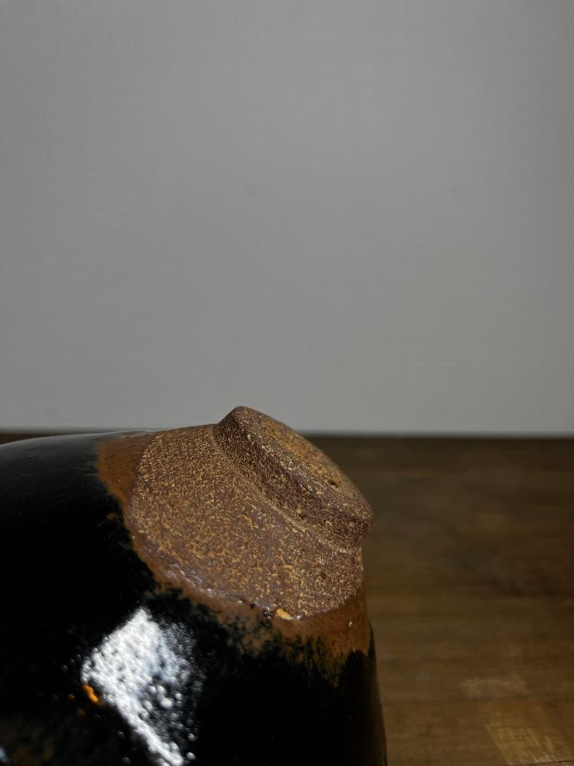 宋時代　建窯　覆輪天目茶碗　箱付　宋