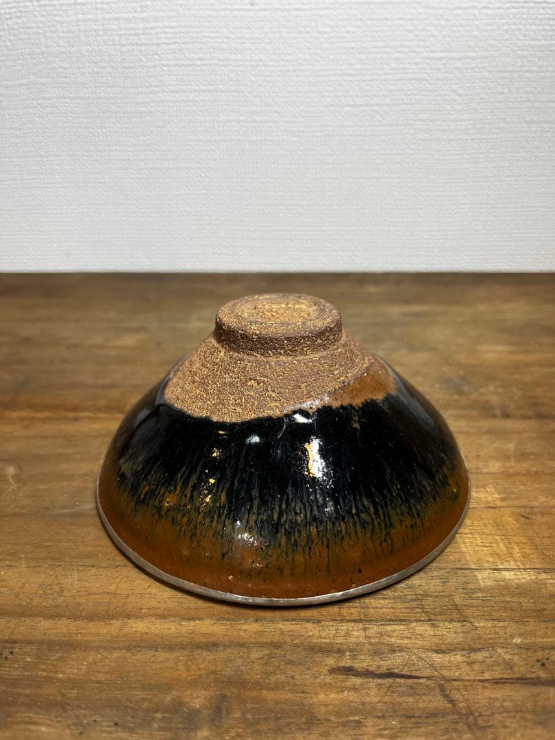 宋時代　建窯　覆輪天目茶碗　箱付　宋