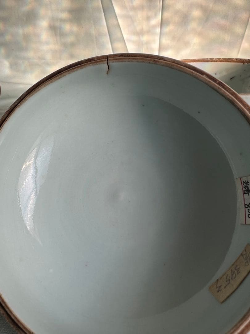 古美術 青花人物文 蓋壺