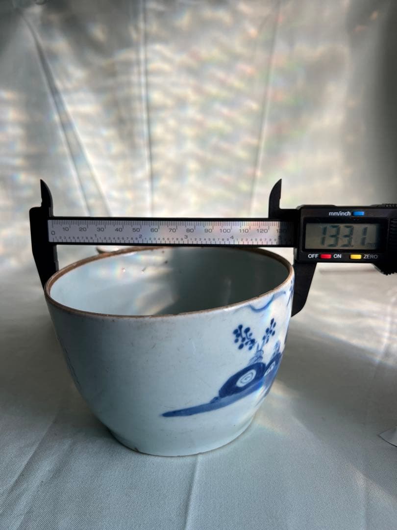 古美術 青花人物文 蓋壺