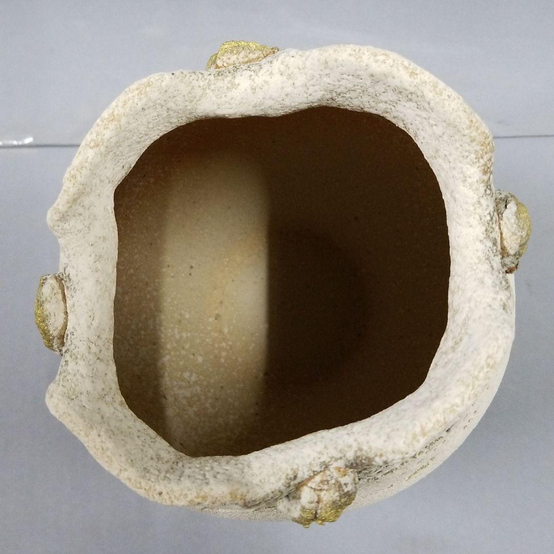 信楽焼 花瓶 花入れ 金紋  高さ２９cm