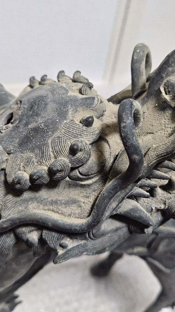 【骨董・希少】麒麟 香炉 銅製（金工）置物 時代物 アンティーク