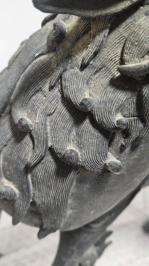 【骨董・希少】麒麟 香炉 銅製（金工）置物 時代物 アンティーク