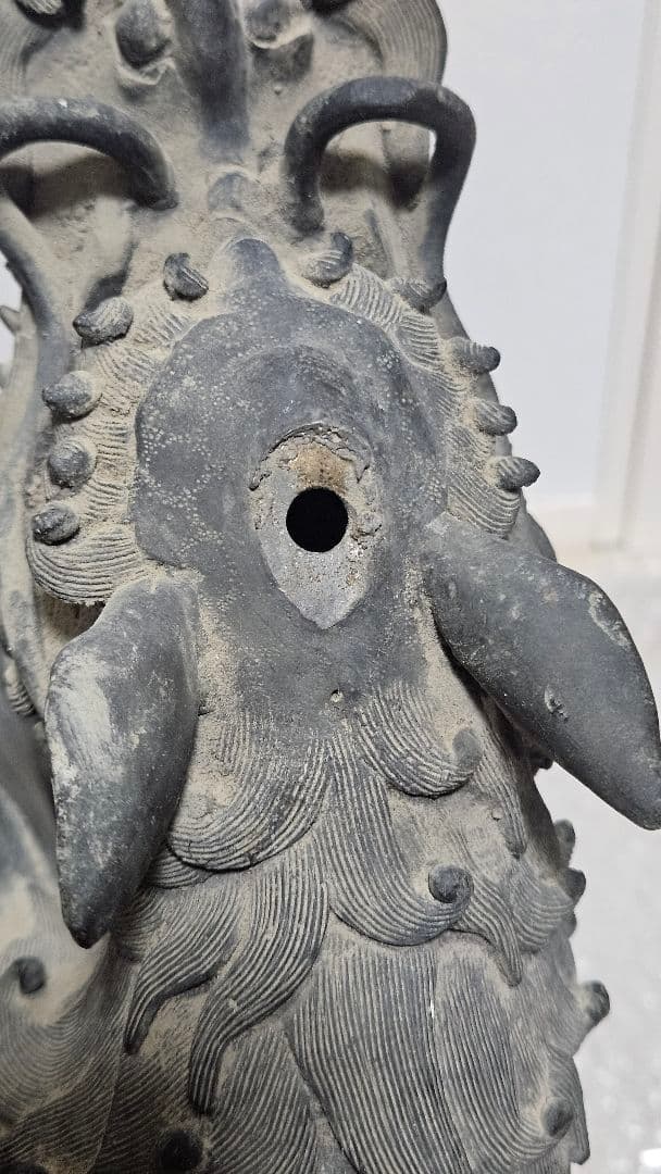 【骨董・希少】麒麟 香炉 銅製（金工）置物 時代物 アンティーク