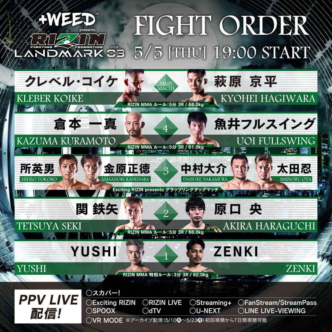 RIZIN LANDMARK 03 直筆サイン入り ポスター