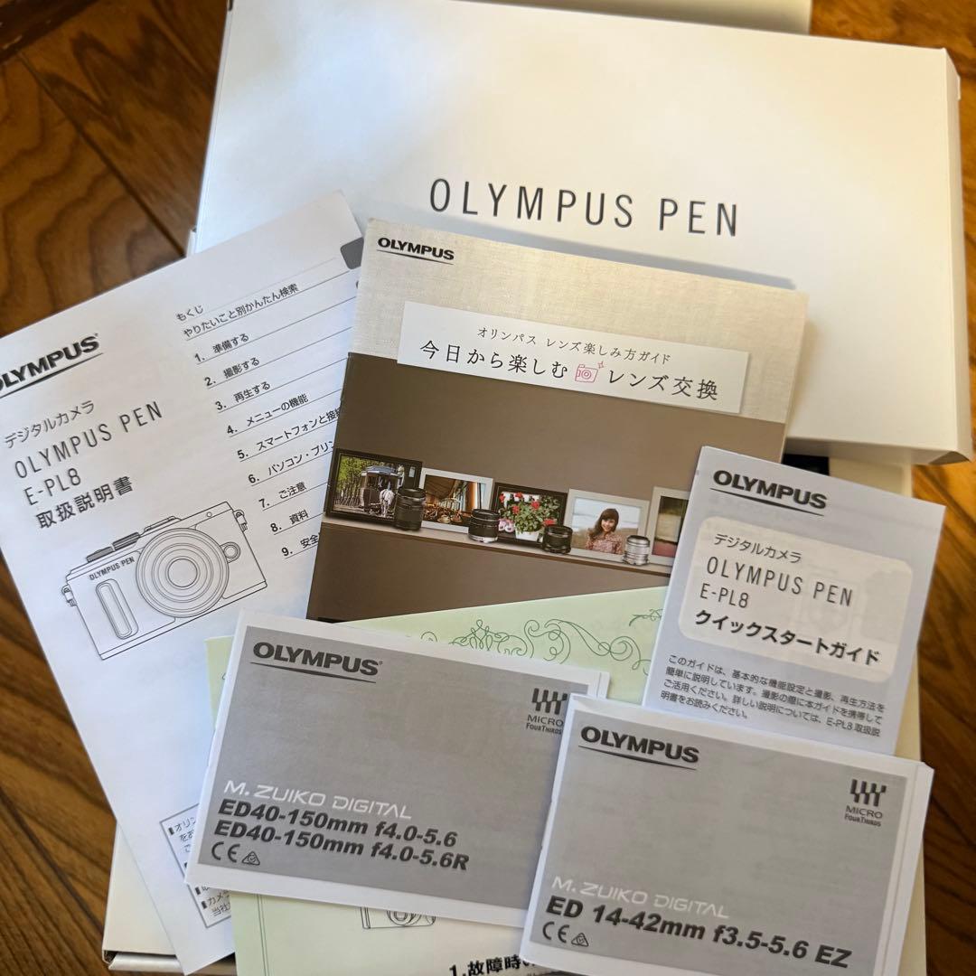 オリンパス　　pen e pl8 カバー　バッテリー　充電器　レンズ　カメラ