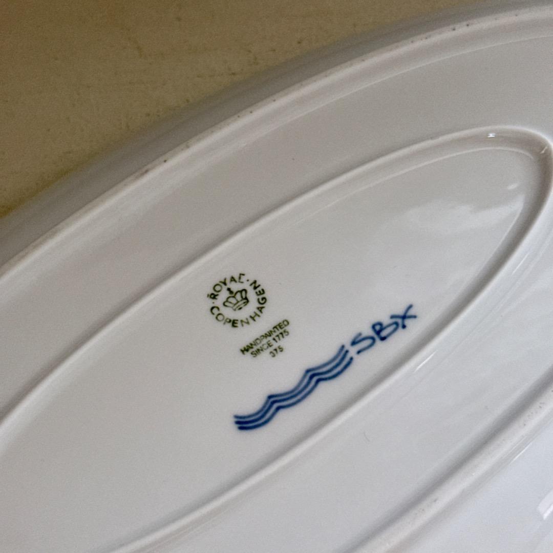 新品☆ロイヤルコペンハーゲンブルーパルメッテ オーバルディッシュ 32cm