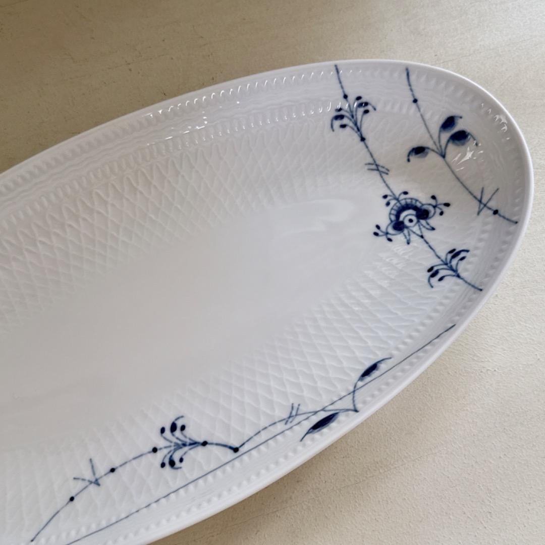 新品☆ロイヤルコペンハーゲンブルーパルメッテ オーバルディッシュ 32cm