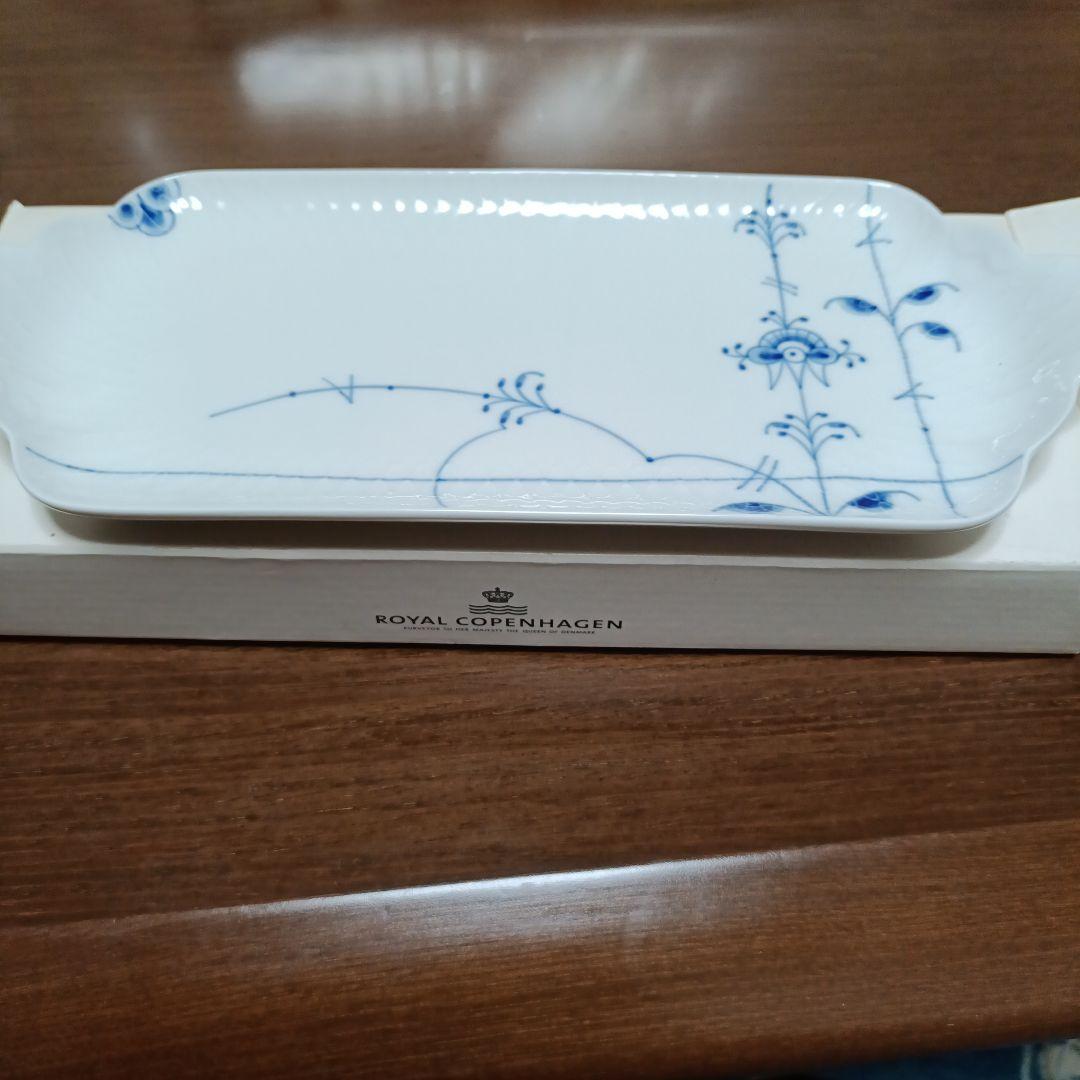 ロイヤルコペンハーゲン　ブルーパルメッテ　ロングトレー28cm