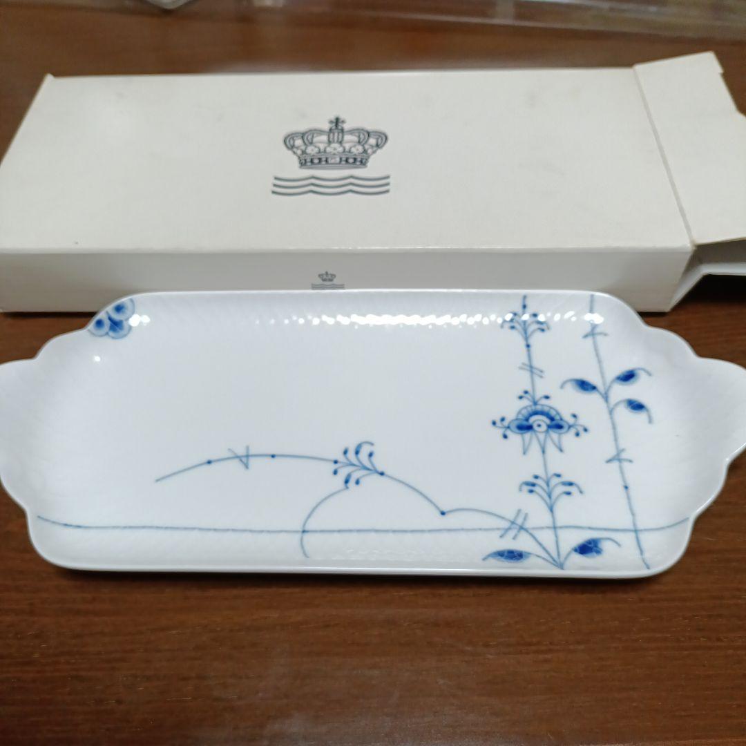 ロイヤルコペンハーゲン　ブルーパルメッテ　ロングトレー28cm