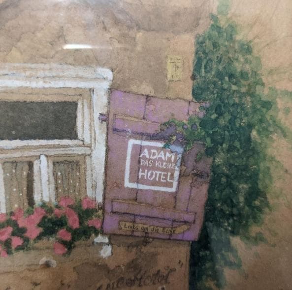 肉筆 ｊOkazaki Yoshikazuのプレートがついた素敵な額と水彩画