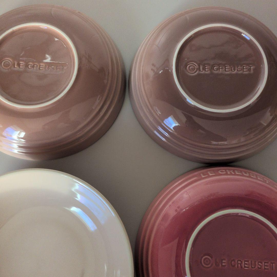 期間限定★LE CREUSET ピンク ベージュ 皿 4枚セット