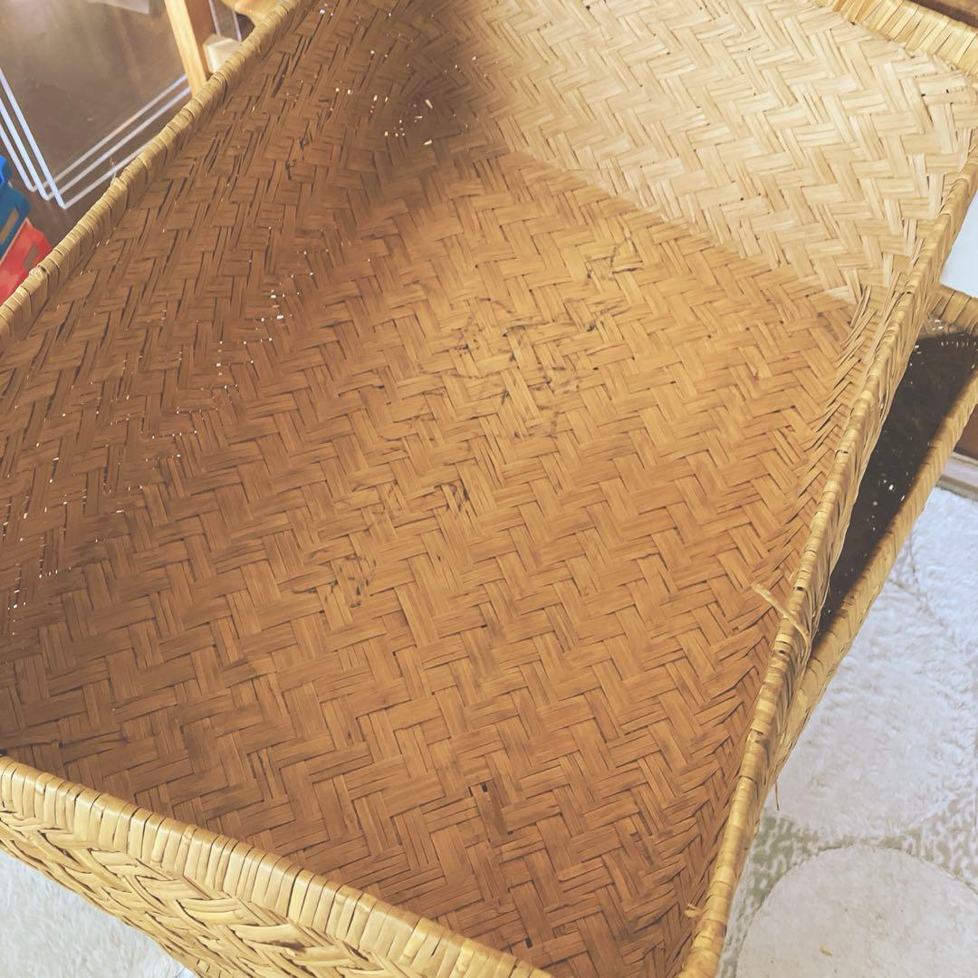 昭和レトロ 大きいサイズ 行李 クリーニング済み 収納 籠