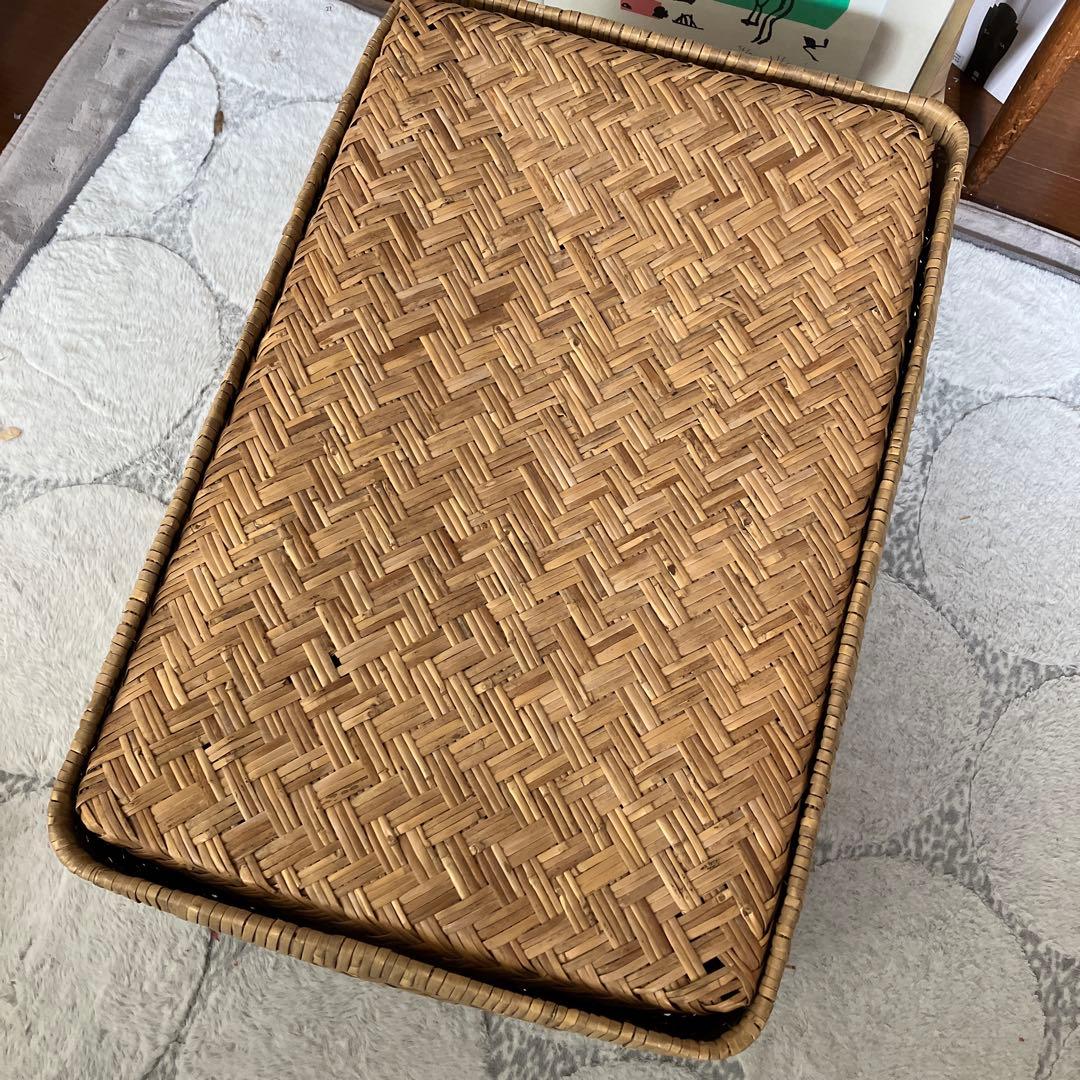 昭和レトロ 大きいサイズ 行李 クリーニング済み 収納 籠