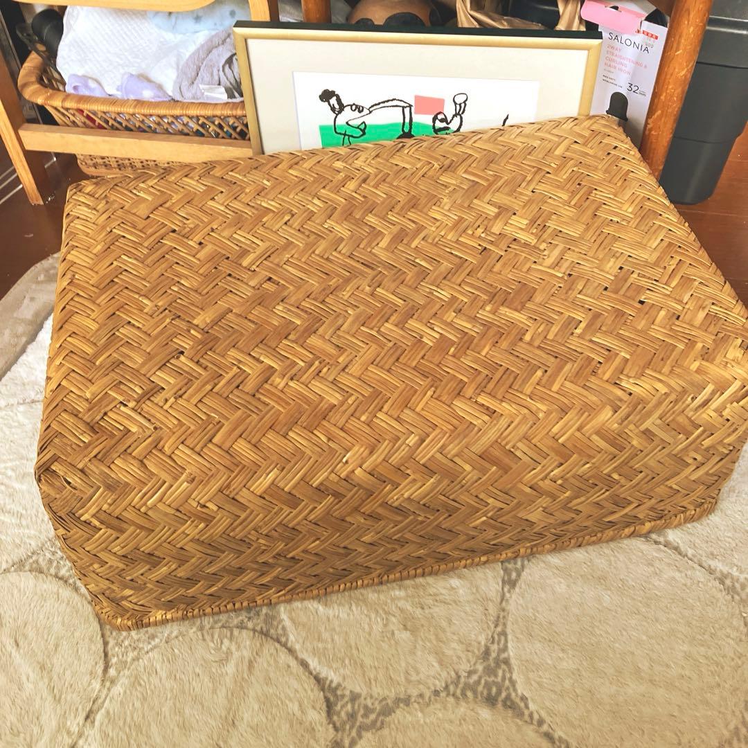 昭和レトロ 大きいサイズ 行李 クリーニング済み 収納 籠