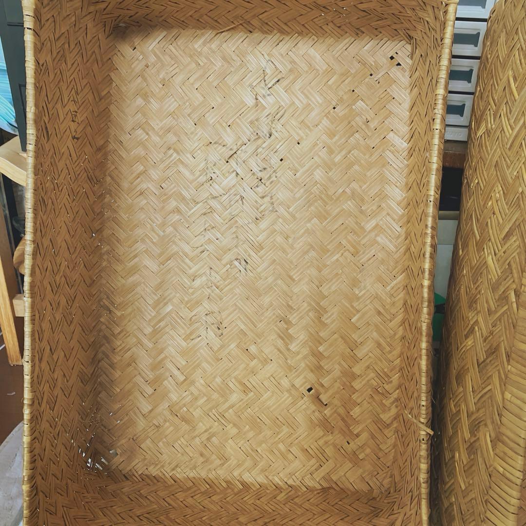 昭和レトロ 大きいサイズ 行李 クリーニング済み 収納 籠