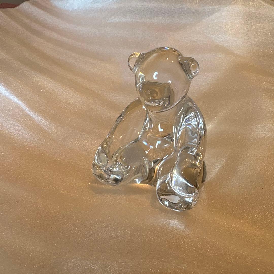 値下げ中　BACCARAT バカラ　テディベア　熊　ガラス　置き物
